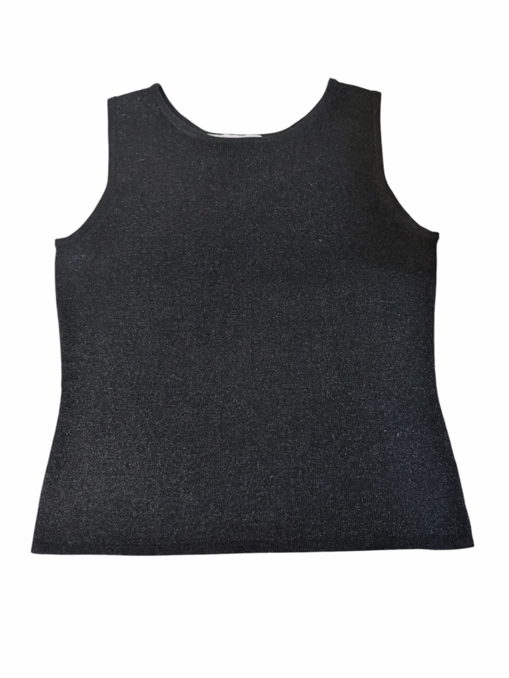 Joseph A. Silk Black Shimmery Women’s Sleeveless Top in Size L